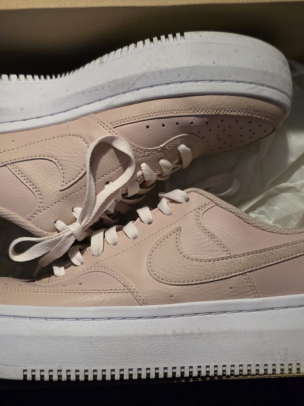 Nike Women's Blush Leather Low-Top Sneakers